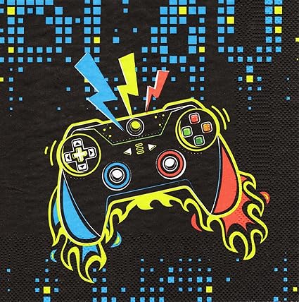 20 Napkins Time to Play Joystick Pad Play Napkins