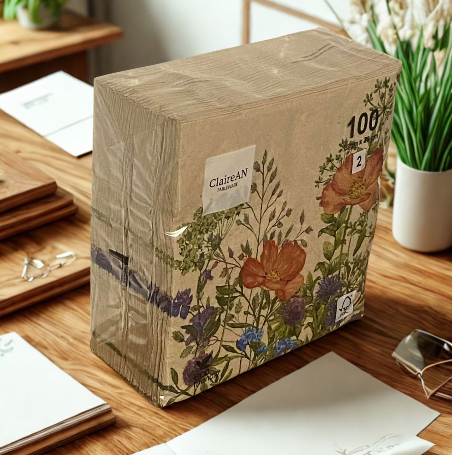 100 Recycled Paper Napkins