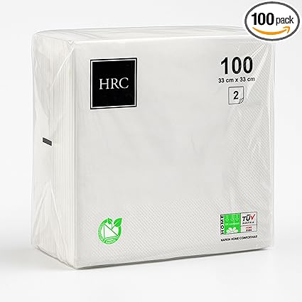 HRC 100 White Paper Napkins