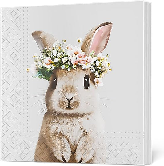 Daisy Easter Napkins 3 Ply Tissue Paper Decorative Napkins for Decoupage